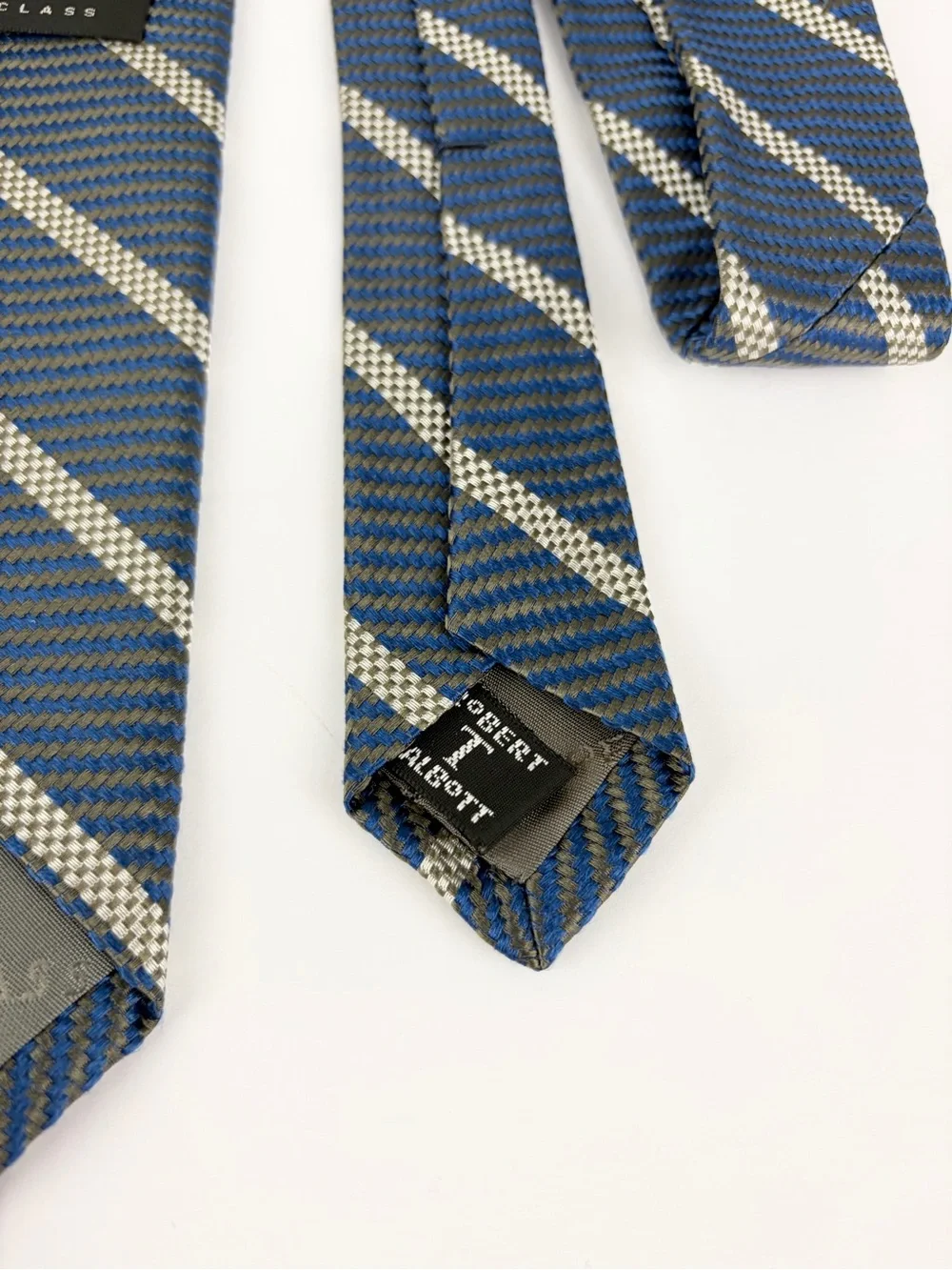 Robert Talbott Blue Striped Handsewn Silk Best Of Class Blue Mens Necktie